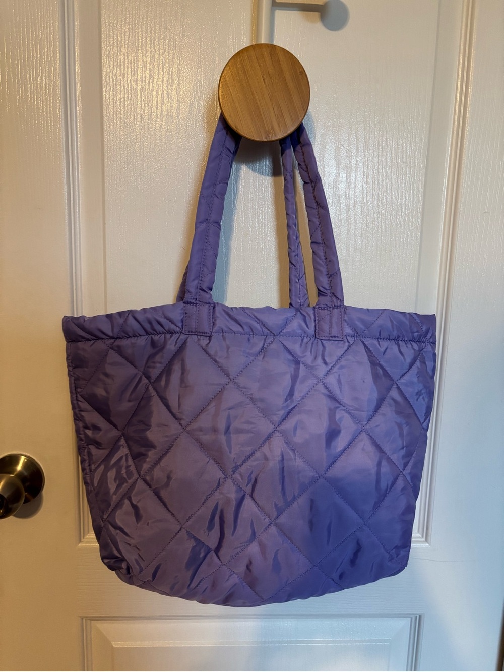 Quilted Lavender Tote Bag - Unbranded